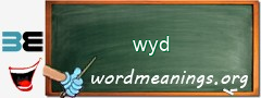 WordMeaning blackboard for wyd